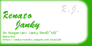 renato janky business card